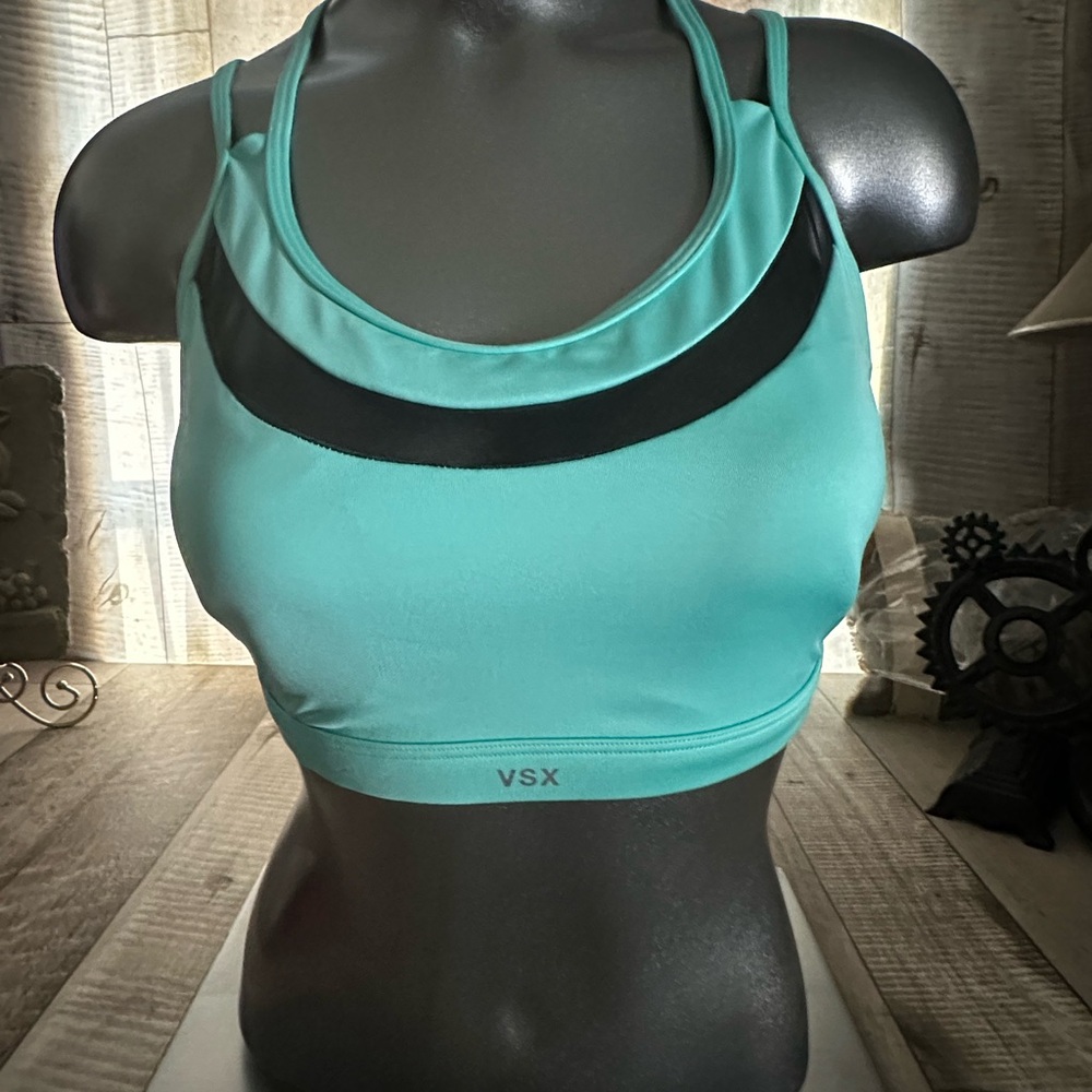 Victoria Secret VSX Green Strappy Sports Bra Large